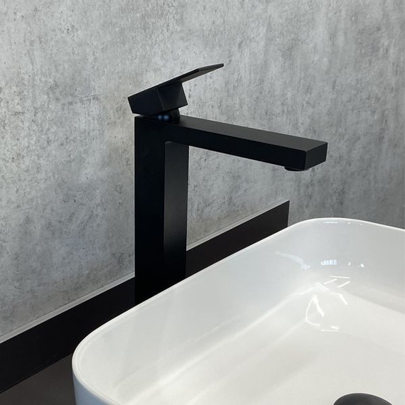 Смеситель для раковины высокий Comforty FC045B-CMT, черный матовый - фото 3