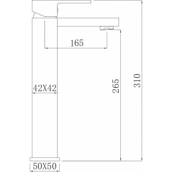 Смеситель для раковины высокий Comforty FC045B-CMT, черный матовый - фото 8
