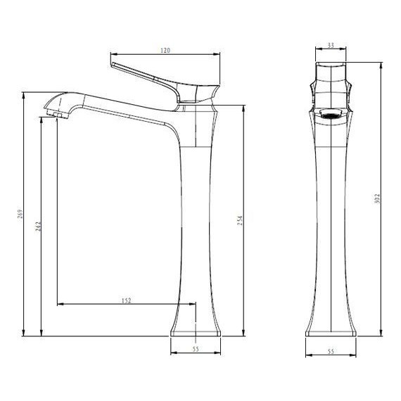 Смеситель для раковины высокий Comforty FC066B-CCT - фото 8