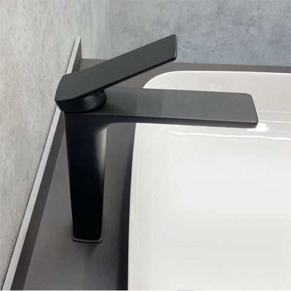 Смеситель для раковины высокий Comforty FC071B-CMT, черный матовый, Цвет производителя: чёрный матовый - фото 2