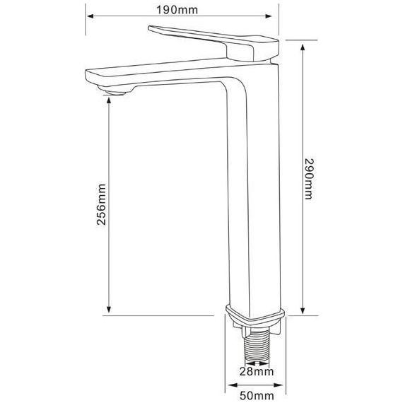 Смеситель для раковины высокий Comforty FC071B-CMT, черный матовый, Цвет производителя: чёрный матовый - фото 7