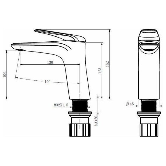 Смеситель для раковины Comforty FC074A-CCT, Цвет производителя: хром - фото 7