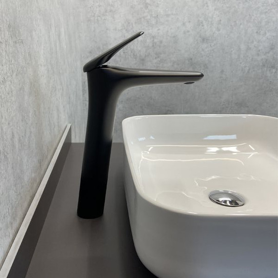 Смеситель для раковины высокий Comforty FC074B-CMT, черный матовый, Цвет производителя: чёрный матовый - фото 3