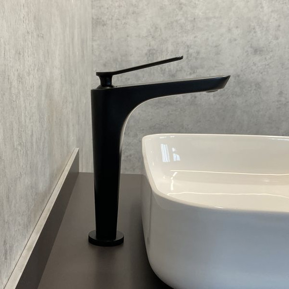 Смеситель для раковины высокий Comforty FC088B-CMT, черный матовый - фото 2