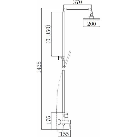 Душевая стойка Comforty FF018W-CMT, черный матовый - фото 10