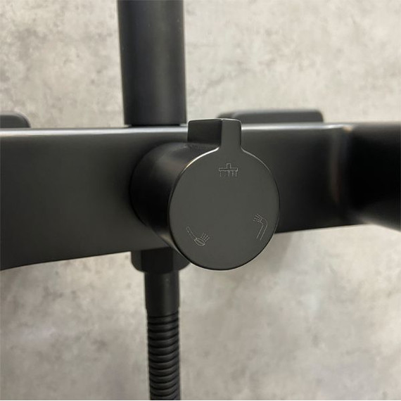 Душевая стойка Comforty FF071R-CMT, черный матовый - фото 7