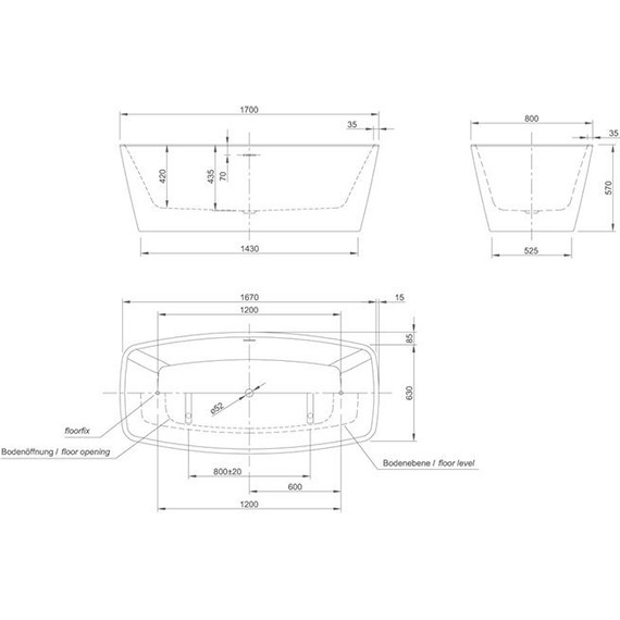 Ванна отдельностоящая Knief Cube 170x80 см 0100-284 - фото, картинка 3 Ванна отдельностоящая Knief Cube 170x80 см 0100-284 - фото 3