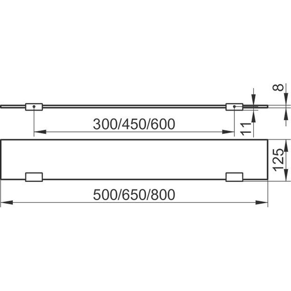 Стеклянная полка Keuco Moll 50 см 12710015500 - фото 3