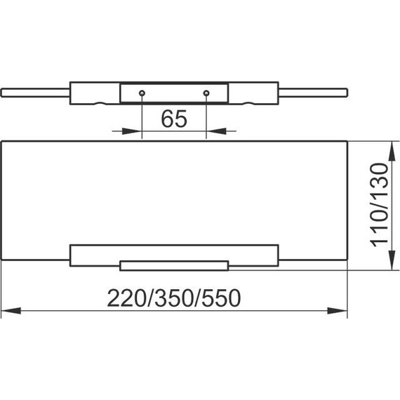 Стеклянная полка Keuco Plan 55 см 14910005500 - фото 2