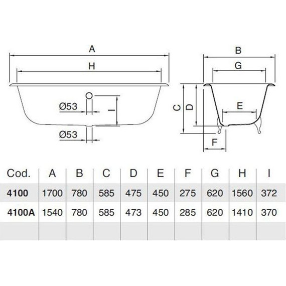 Ванна отдельностоящая Sbordoni Masaccio 170x78 см 4001+00-02P1W+TBI - фото 3