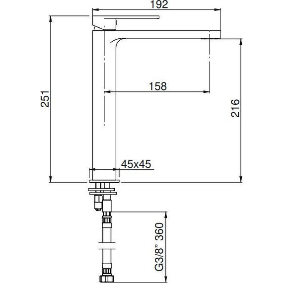 Смеситель для раковины высокий AQG Alpha 01ALP120BL, белый матовый - фото 4