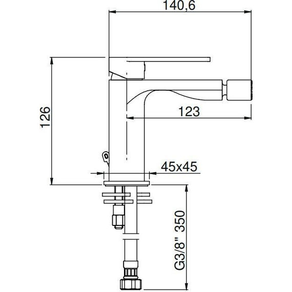 Смеситель для биде AQG Alpha 01ALP200BL, белый матовый - фото 5