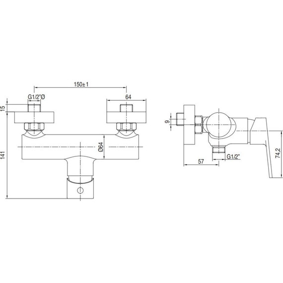 Смеситель для душа AQG Beta 01BET300NG, черный матовый - фото 4