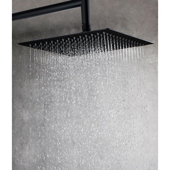 Верхний душ AQG Atlas 250x250 мм 11ATL0525C25, черный матовый - фото 2