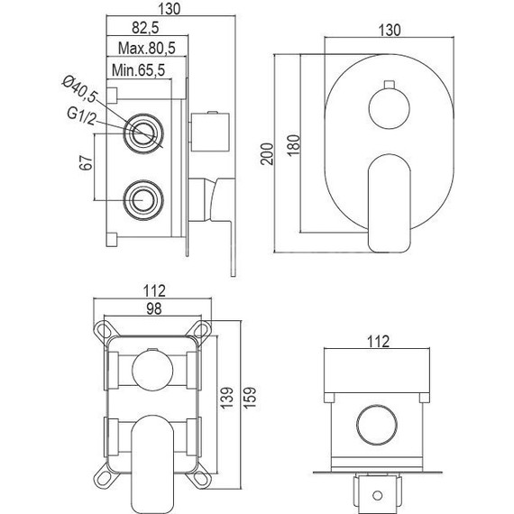Душевая система для душа AQG Beta ER211 19BETER21102 - фото 4