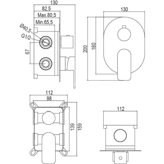 Душевая система для душа AQG Tube ER211 19TUBER21102 - фото 2