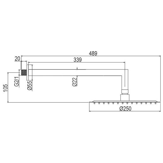 Душевая система для душа AQG Tube ER211 19TUBER21102 - фото 3