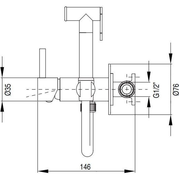 Набор для гигиенического душа AQG Taus 34TAU0010120 - фото 2