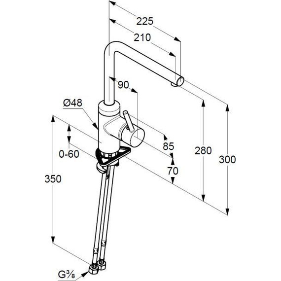 Смеситель для кухни Kludi L-INE 428143977, черный матовый - фото 2