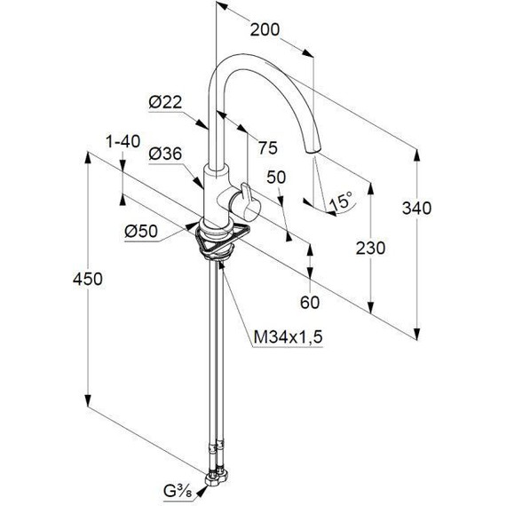 Смеситель для кухни Kludi Bingo Star XS 468033978, черный матовый - фото 2