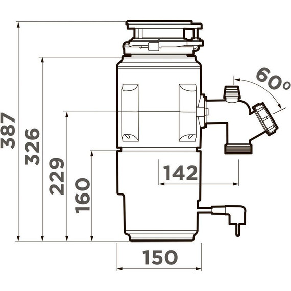 Измельчитель пищевых отходов Omoikiri Nagare Slim 900 4995062 - фото 4