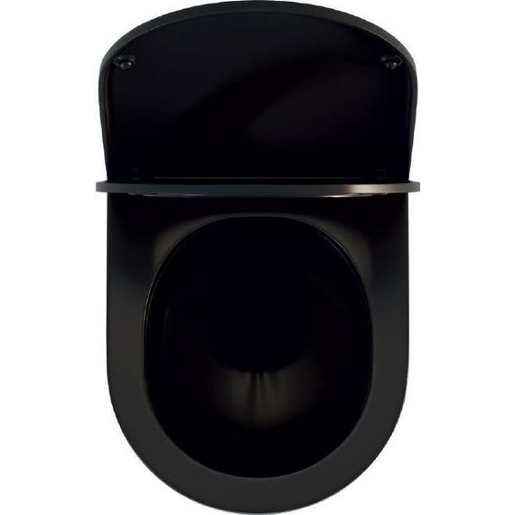 Унитаз подвесной безободковый Sole Pandora 2 black с крышкой микролифт, Цвет производителя: чёрный - фото 5