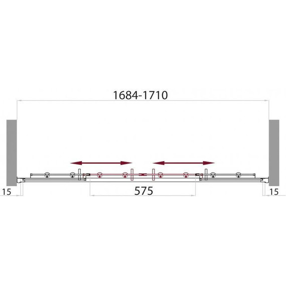 Шторка для ванны BelBagno 170 см UNO-VF-2-170/145-M-Cr, хром/матовое - фото, картинка 6 Шторка для ванны BelBagno 170 см UNO-VF-2-170/145-M-Cr, хром/матовое - фото 6