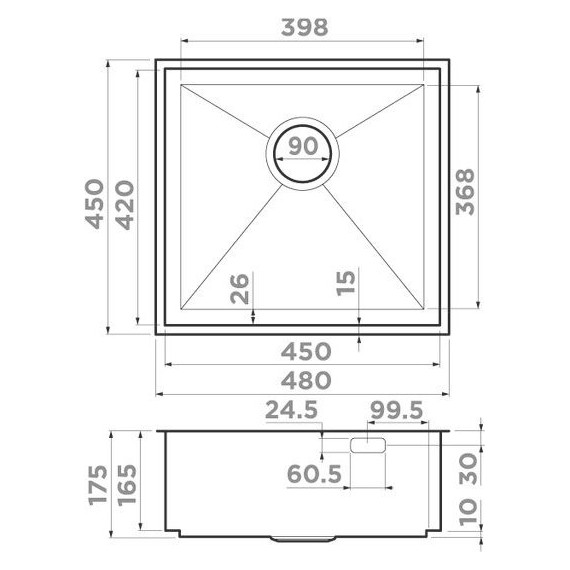 Кухонная мойка Omoikiri Kasen 48-26 INT IN (4997056) 1,2 мм, нержавеющая сталь, Цвет производителя: нержавеющая сталь - фото 6