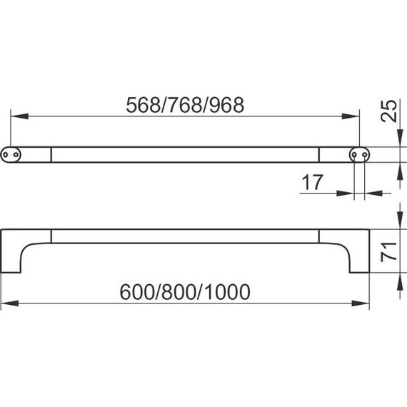 Полотенцедержатель Keuco Edition 400 80 см 11501010800 - фото 2