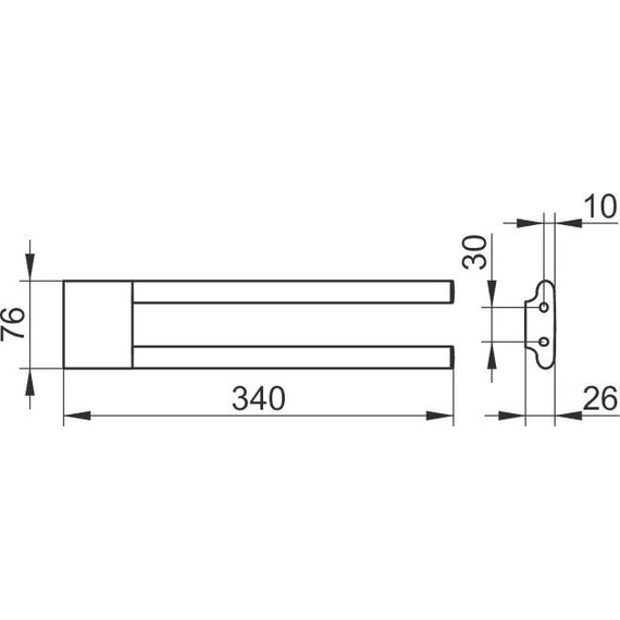 Полотенцедержатель Keuco Edition 400 34 см 11519010000 - фото 4