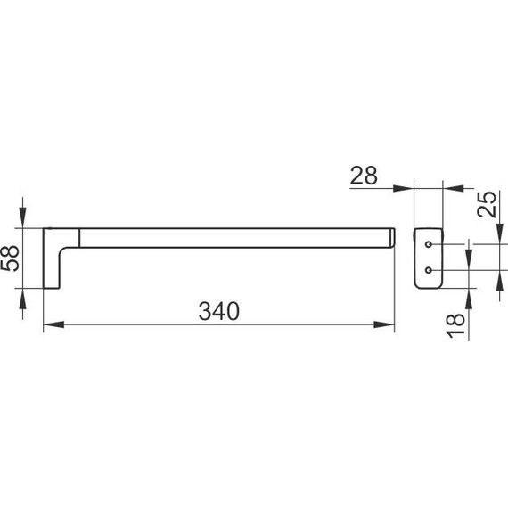 Полотенцедержатель Keuco Moll 34 см 12722010000 - фото 3