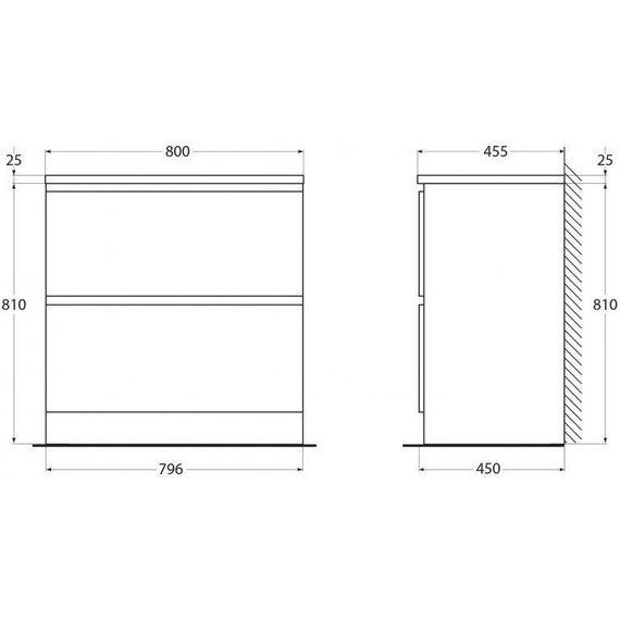 Тумба напольная с раковиной BelBagno ALBANO-800-2C-PIA-BL 80 см, Bianco Lucido, Цвет фасада: Bianco Lucido - фото 8