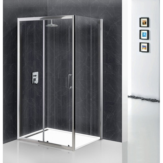 Душевое ограждение BelBagno 120x100 см UNO-AH-1-120/100-C-Cr, хром/прозрачное - фото 