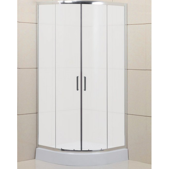 Душевое ограждение BelBagno 90x90 см UNO-R-2-90-M-Cr, хром/матовое - фото 