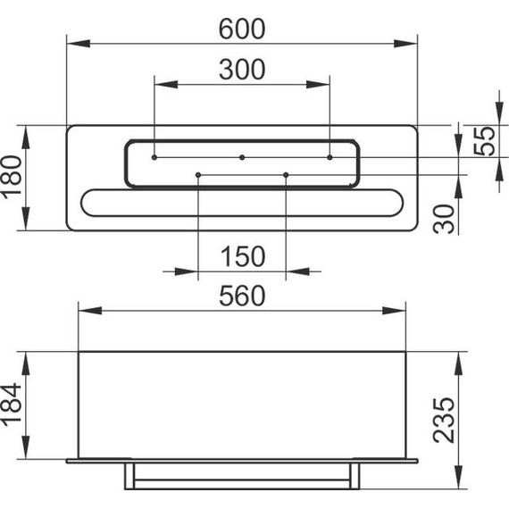 Полка для полотенец Keuco Edition 400 11575170011, цвет антрацит глянцевый - фото 2