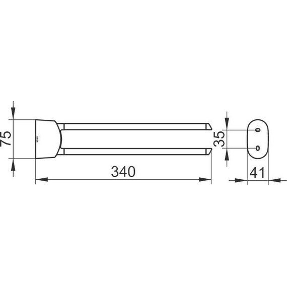 Держатель для полотенца Keuco Elegance 34 см 11620010000 - фото 3