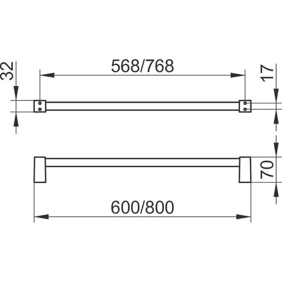 Полотенцедержатель Keuco Smart 60 см 14701010600 - фото 2