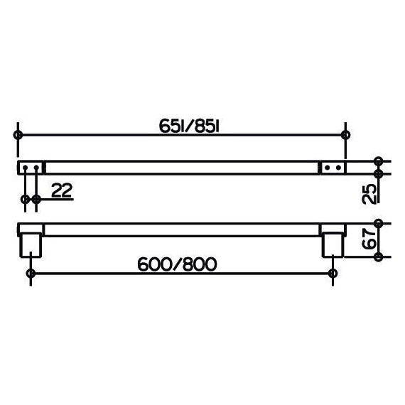 Полотенцедержатель Keuco Plan 80 см 14901010800 - фото 2