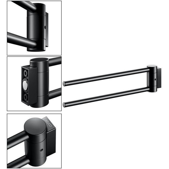 Держатель для полотенца Keuco Plan 30 см 14919370000, цвет чёрный матовый - фото 10