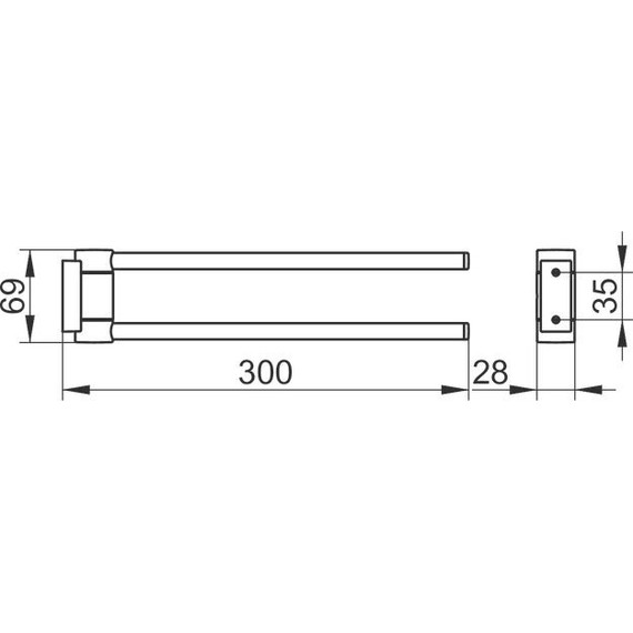 Держатель для полотенца Keuco Plan 30 см 14919370000, цвет чёрный матовый - фото 11