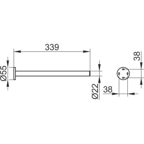 Полотенцедержатель Keuco Plan 34 см 14923370000, цвет чёрный матовый - фото 11
