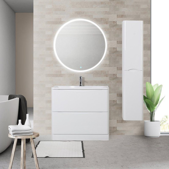 Тумба напольная с раковиной BelBagno ACQUA-1000-2C-PIA-BL 100 см, Bianco Lucido, Цвет фасада: Bianco Lucido - фото 5