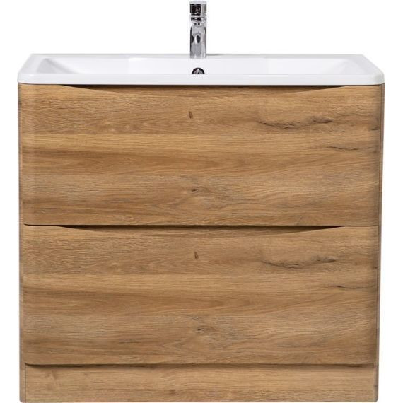 Тумба напольная с раковиной BelBagno ACQUA-1000-2C-PIA-RR 100 см, Rovere Rustico, Цвет фасада: Rovere Rustico - фото 3