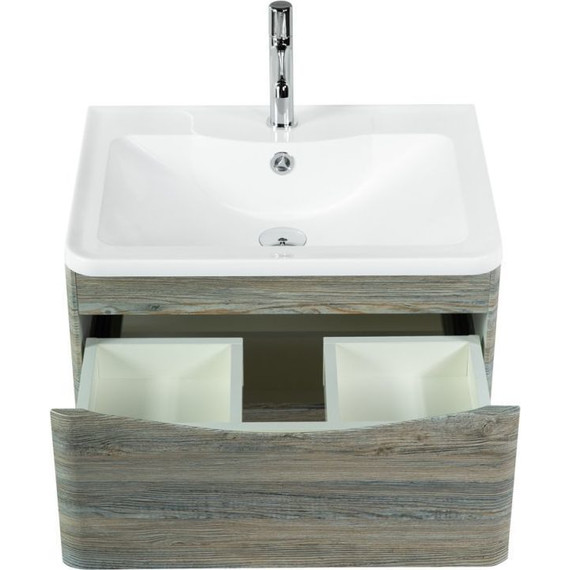 Тумба подвесная с раковиной BelBagno ACQUA-600-2C-SO-PS 60 см, Pino Scania, Цвет фасада: Pino Scania - фото 3