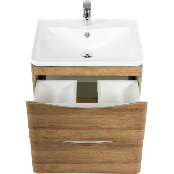 Тумба подвесная с раковиной BelBagno ACQUA-700-2C-SO-RR 70 см, Rovere Rustico, Цвет фасада: Rovere Rustico - фото, картинка 2 Тумба подвесная с раковиной BelBagno ACQUA-700-2C-SO-RR 70 см, Rovere Rustico, Цвет фасада: Rovere Rustico - фото 2