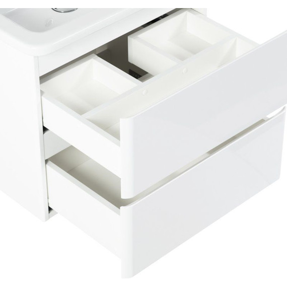 Тумба подвесная с раковиной BelBagno ALBANO-CER-1050-2C-SO-BL 105 см, Bianco Lucido, Цвет фасада: Bianco Lucido - фото, картинка 3 Тумба подвесная с раковиной BelBagno ALBANO-CER-1050-2C-SO-BL 105 см, Bianco Lucido, Цвет фасада: Bianco Lucido - фото 3