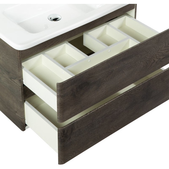 Тумба подвесная с раковиной BelBagno ALBANO-CER-1050-2C-SO-RNG 105 см, Rovere Nature Grigio, Цвет фасада: Robere Nature Grigio - фото, картинка 2 Тумба подвесная с раковиной BelBagno ALBANO-CER-1050-2C-SO-RNG 105 см, Rovere Nature Grigio, Цвет фасада: Robere Nature Grigio - фото 2