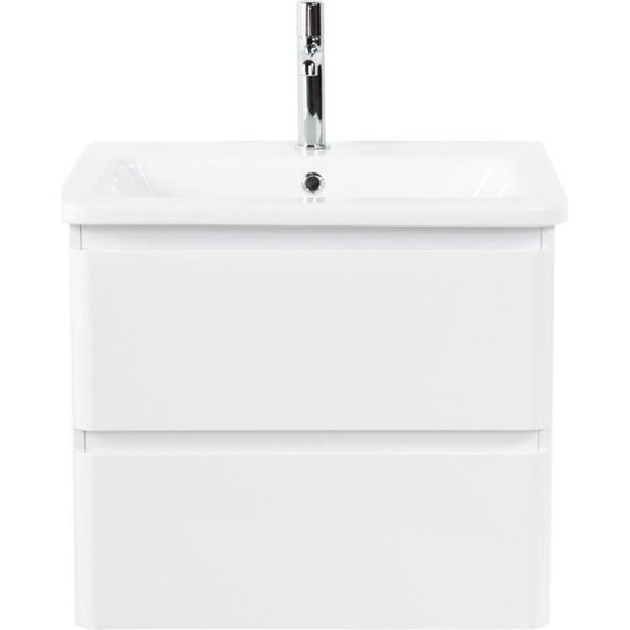 Тумба подвесная с раковиной BelBagno ALBANO-CER-600-2C-SO-RVB 60 см, Rovere Vintage Bianco, Цвет фасада: Rovere Vintage Bianco - фото 3