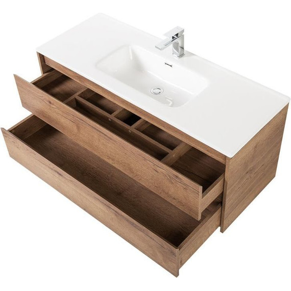 Тумба подвесная с раковиной BelBagno KRAFT-1200-2C-SO-RT 120 см, Rovere Tabacco - фото 3