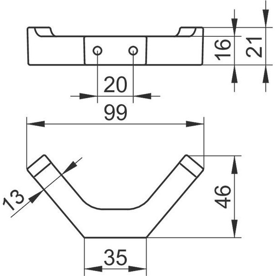 Двойной крючок Keuco Edition 11 11115010000 - фото 2